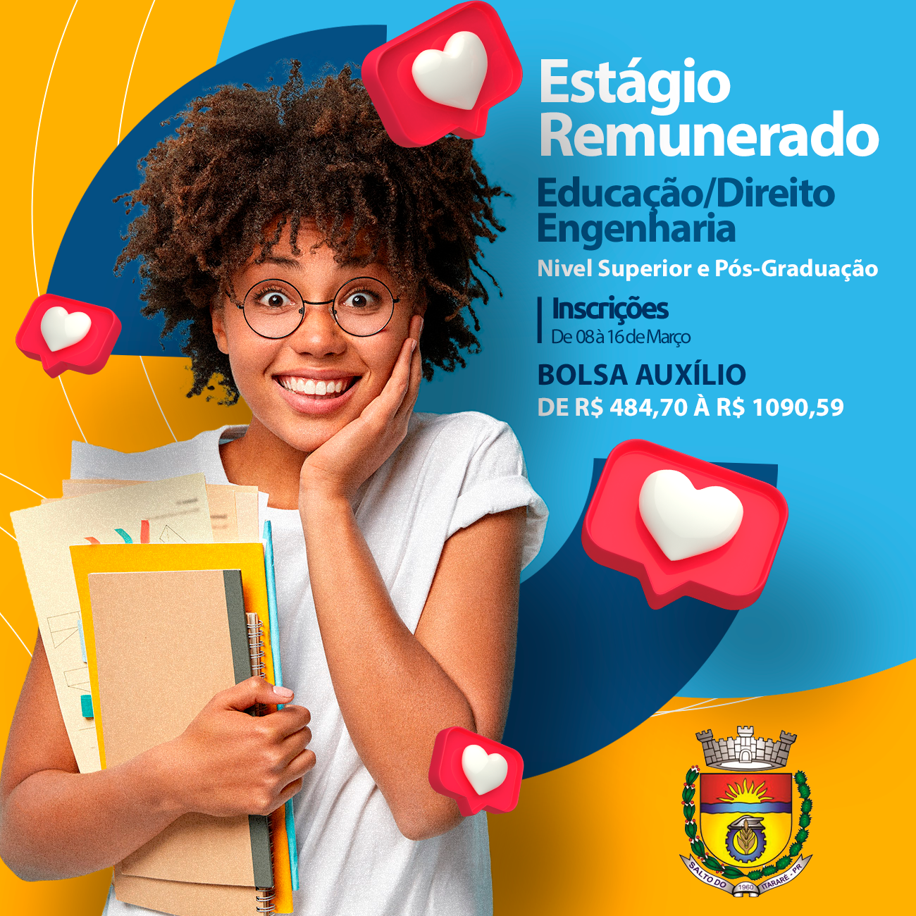 Inscrições abertas para estágio remunerado na Rede Municipal de Ensino